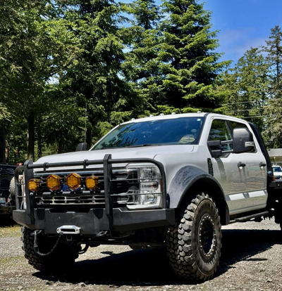 Ford F 550 White Super Single Homemade Bumper