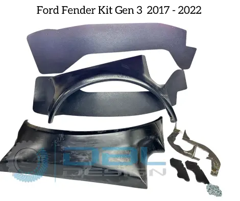 Ford F-450/F-550 Gen 3 fender flare kit, 2017–2022