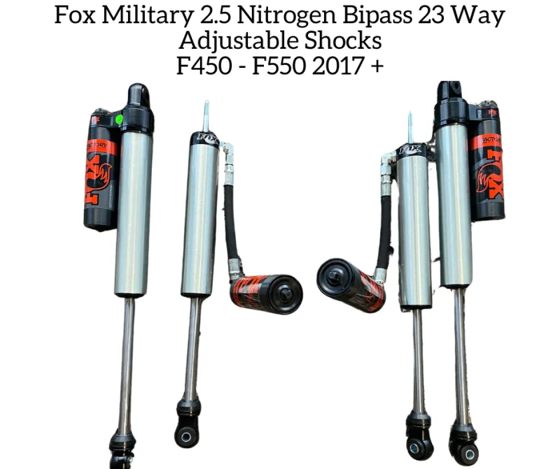 Fox 2.5 Nitrogen Bypass 23-Way Adjustable shock by FOX Military for DBL Design — F-450/F-550 2017+
