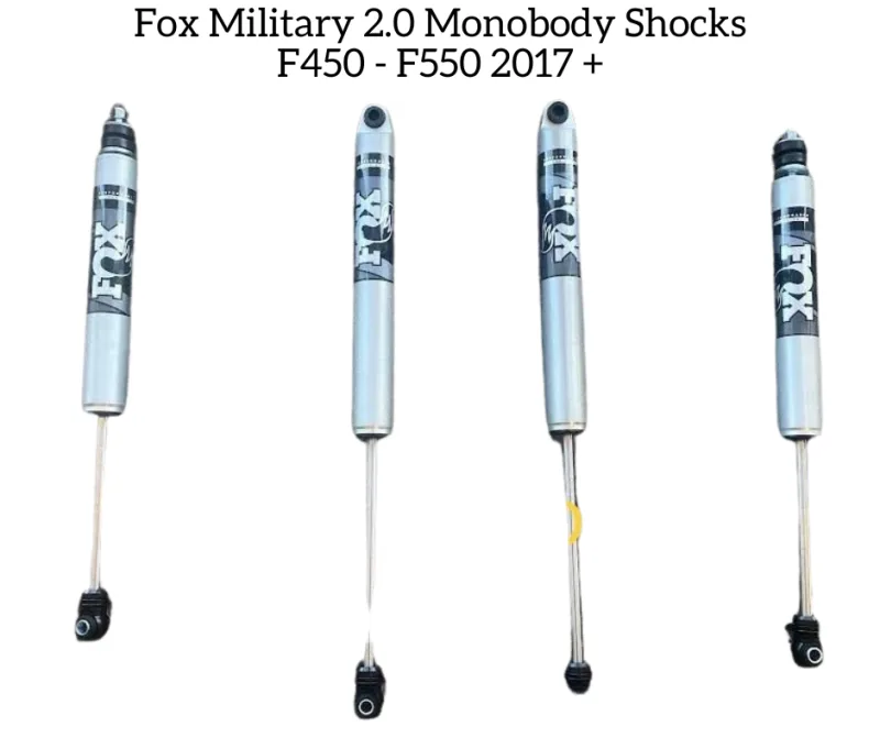 Fox 2.0 Monobody shock by FOX Military for DBL Design — F-450/F-550 2017+