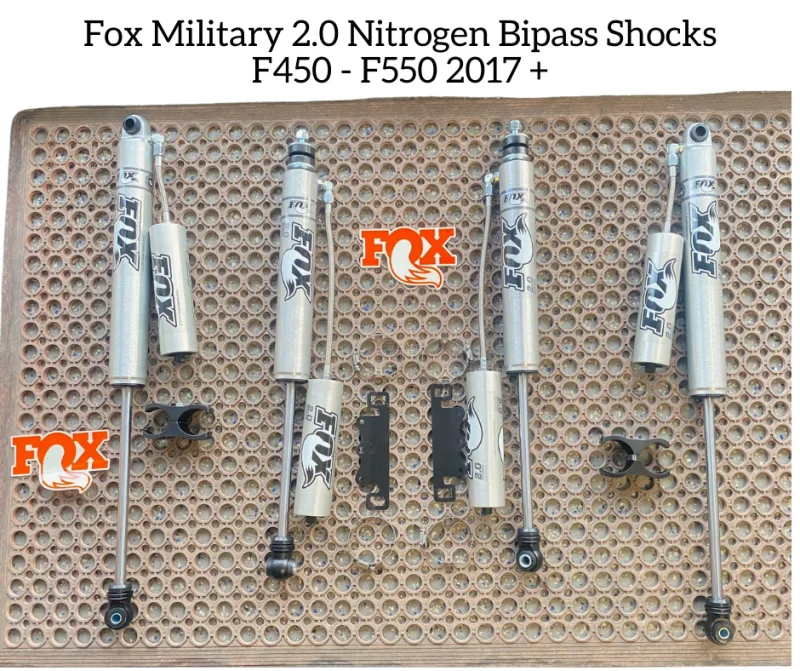 Fox 2.0 Nitrogen Bypass shock by FOX Military for DBL Design — F-450/F-550 2017+