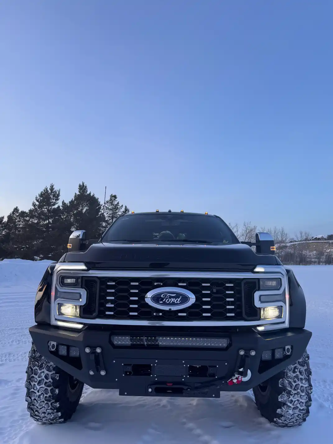 Bodyguard bumper and super single conversion on Ford F-450 pickup